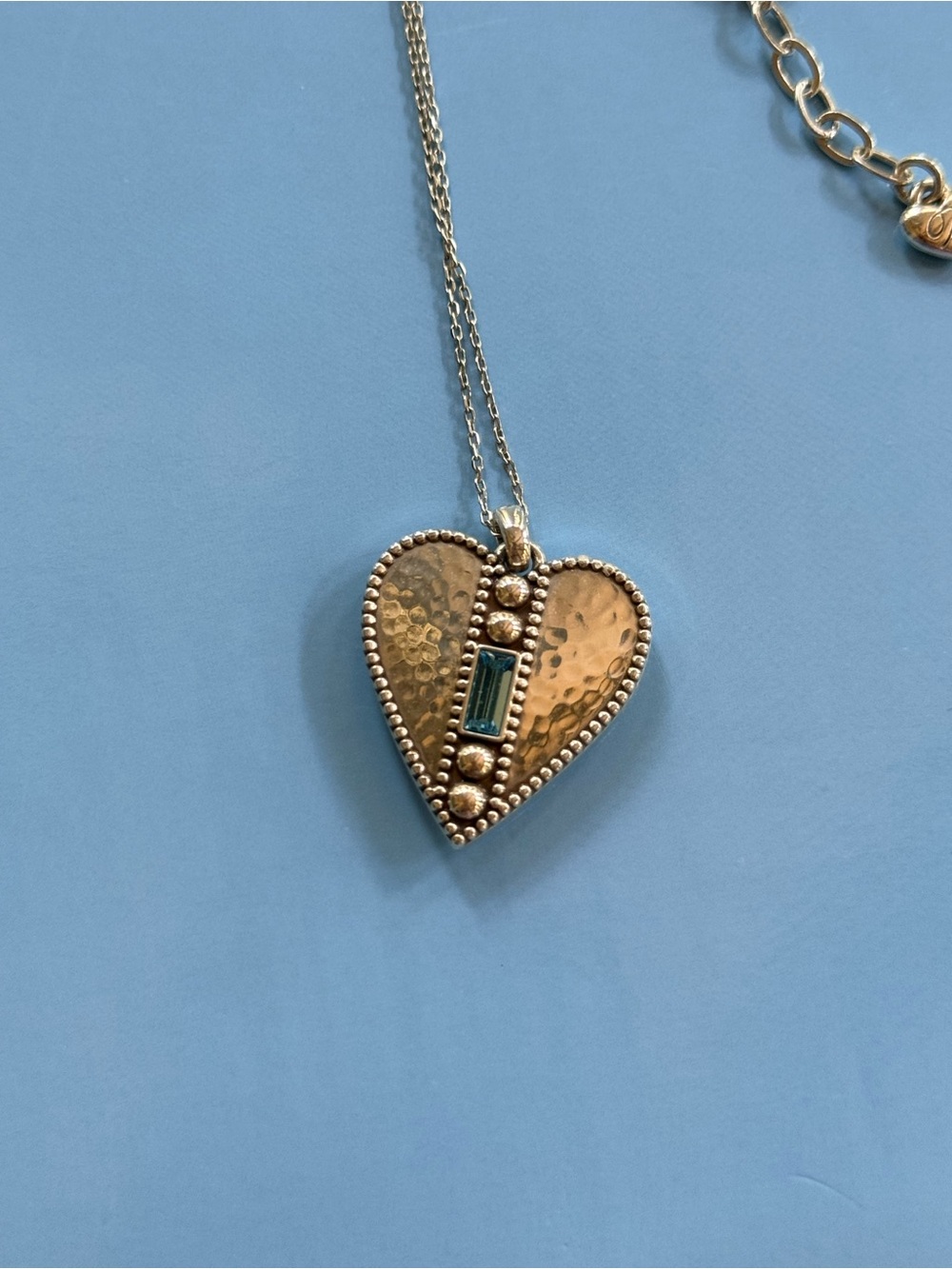 Brighton NWOT Pretty Tough Gem Heart Necklace. Adjustable Length. Silver plated - Picture 8 of 15